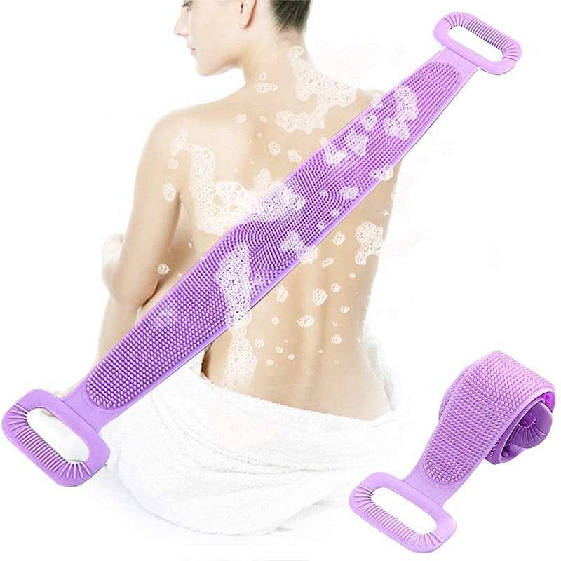 Wholesale Soft Exfoliating Long Silicone Back Bath Body Brushes Natural Body Bath Brush With Logo